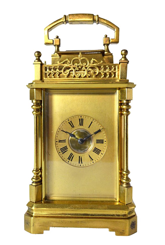 Appraisal: A French gilt brass cased carriage clock early th century