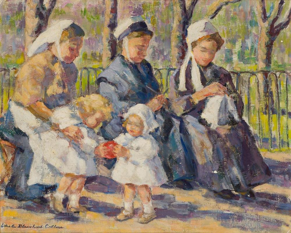 Appraisal: ETHEL BLANCHARD COLLVER American - Study of Nurses oil on