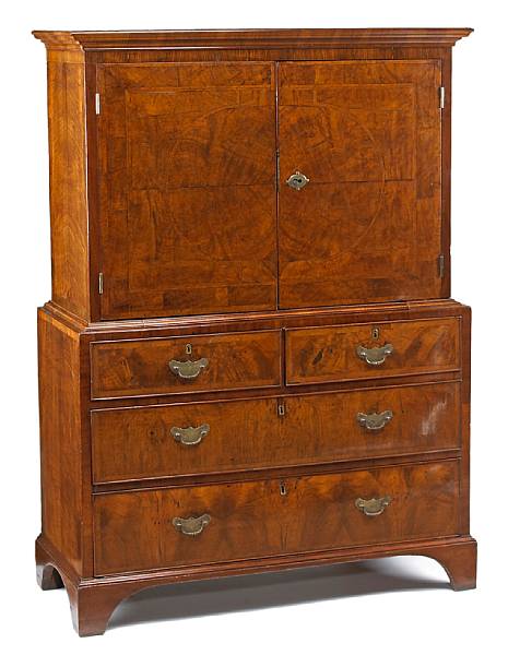 Appraisal: A George II walnut gentleman's chest first quarter th century