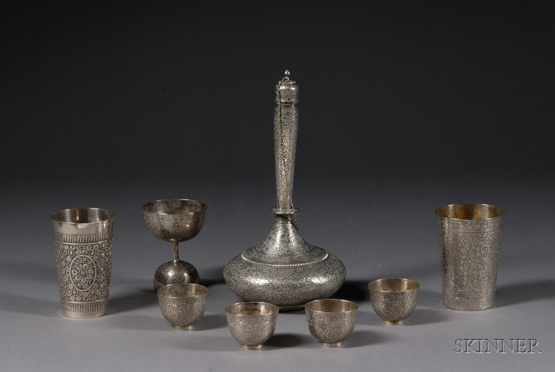 Appraisal: Eight Pieces of Anglo-Indian Silver late th century including a