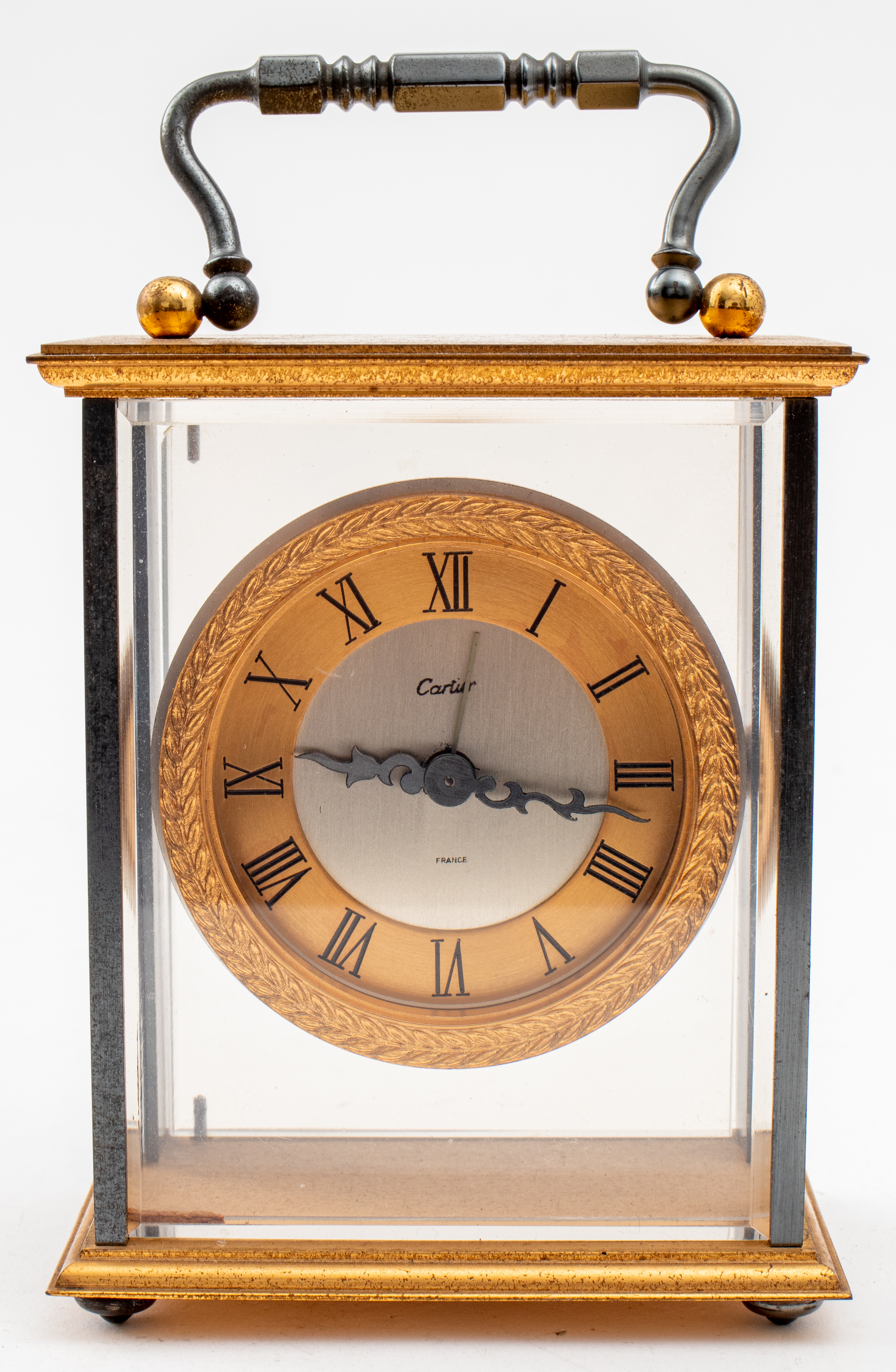 Appraisal: CARTIER CARRIAGE DESK CLOCK Vintage Cartier carriage or desk clock