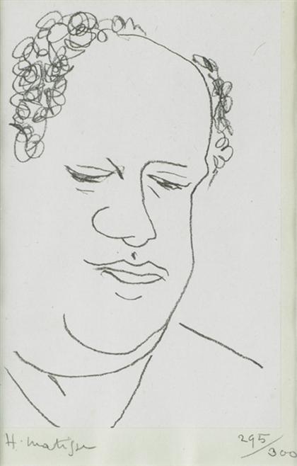 Appraisal: HENRI MATISSE french - PORTRAIT OF REN LERICHE pencil signed