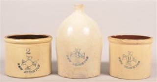 Appraisal: Pcs Of Stoneware by Enterprise Pottery Co Three Pieces of