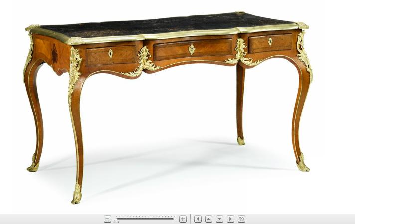 Appraisal: Louis XV style gilt metal mounted kingwood bureau plat late