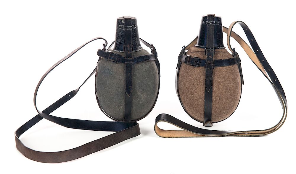 Appraisal: German Nazi Canteens Carrying Cases German Good original condition Please