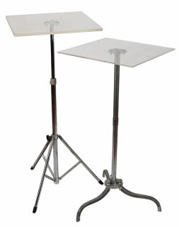 Appraisal: Two Magician's Tables Folding metal bases one manufactured by P