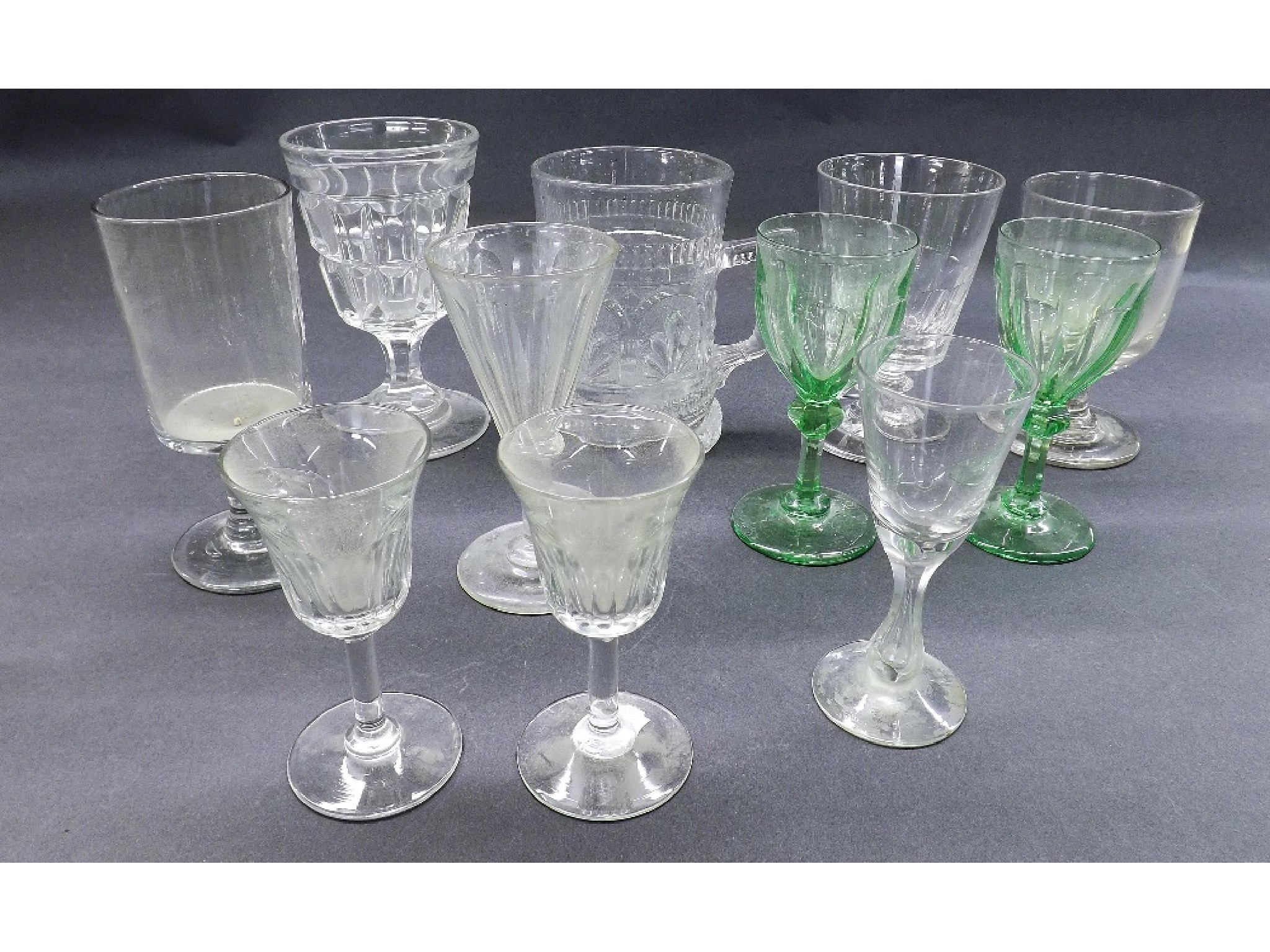 Appraisal: Collection of antique and later glassware to include a Georgian