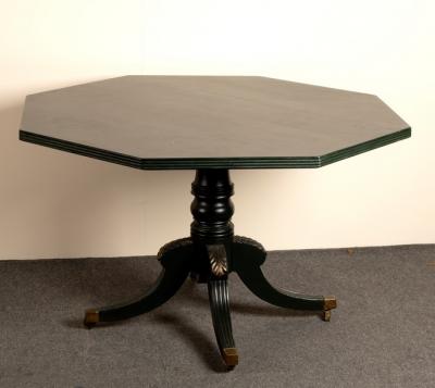 Appraisal: A painted Regency style table the octagonal top on a