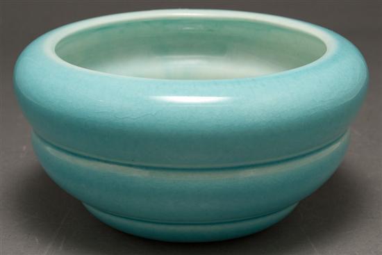 Appraisal: Rookwood turquoise glazed art pottery bowl dated with incised ring