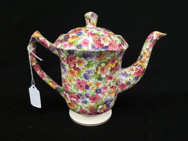 Appraisal: James Kent Du Barry Chintz Teapot excellent