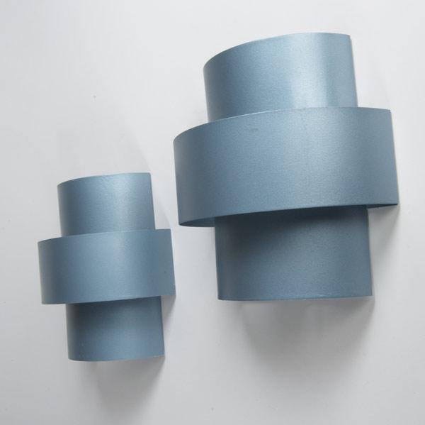 Appraisal: MODERN Pair of sconces in blue enameled metal x