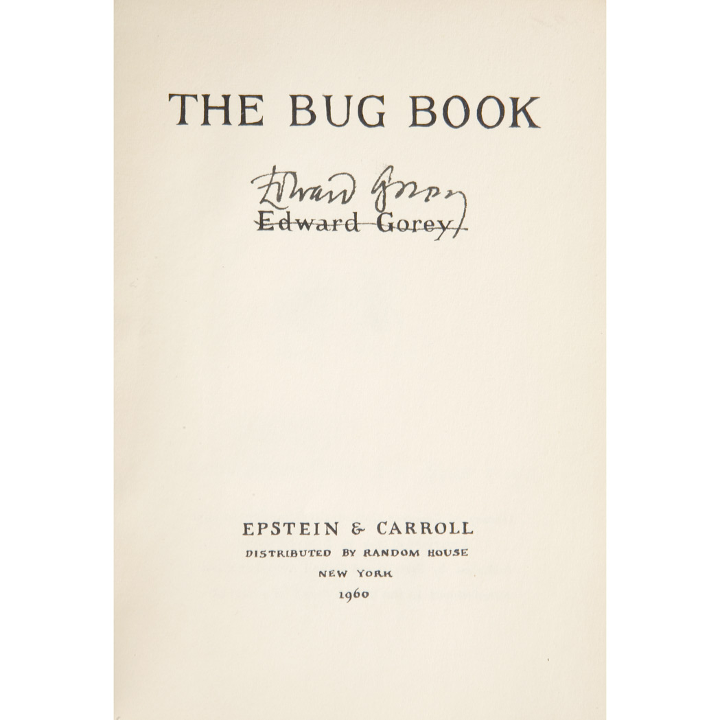 Appraisal: GOREY EDWARD The Bug Book New York Epstein Carrol First