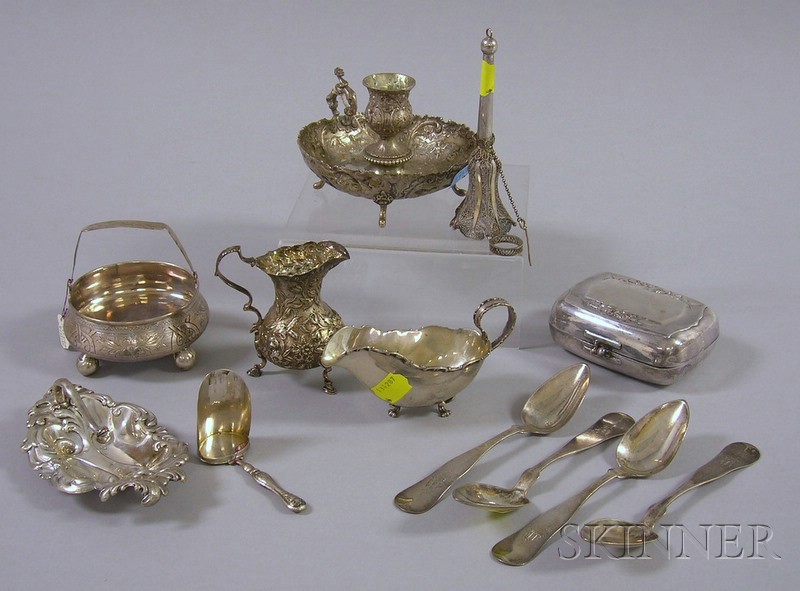 Appraisal: Group of Assorted Silver and Silver Plated Items a Dutch