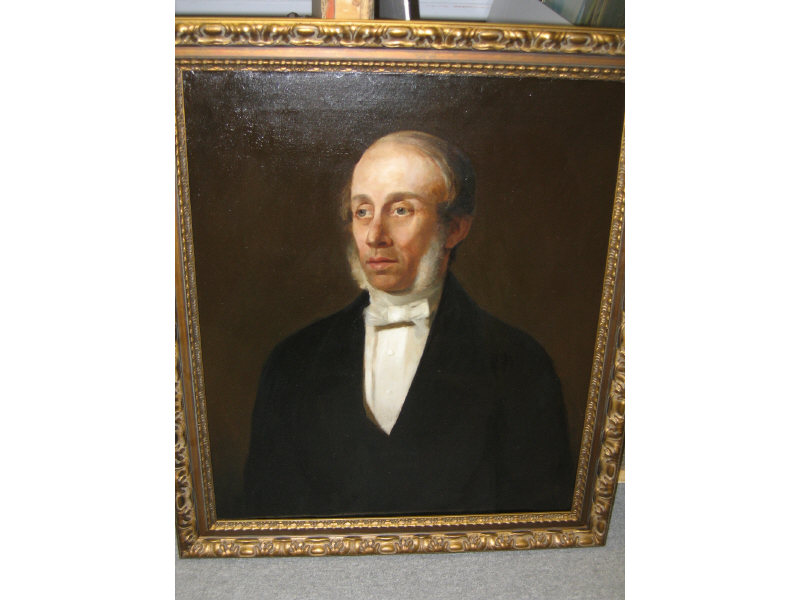 Appraisal: ENGLISH SCHOOL TH CENTURY Portrait of a gentleman oil on