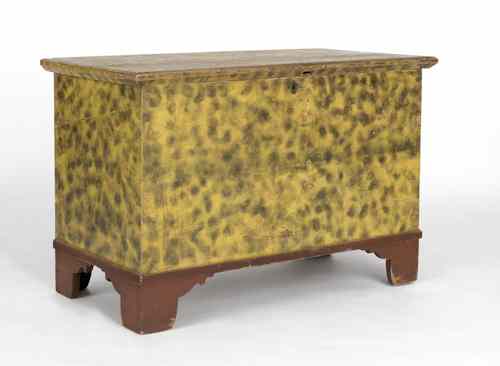 Appraisal: Pennsylvania painted blanket chest early th c retaining its original