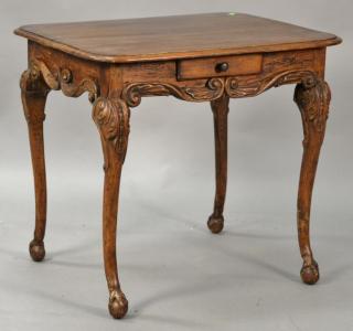 Appraisal: Louis XV occasional table with drawer th century restoration ht