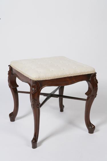 Appraisal: A VICTORIAN MAHOGANY LOUIS XVI STYLE DRESSING TABLE STOOL with