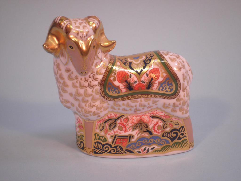 Appraisal: A Royal Crown Derby porcelain Imari ewe made exclusively for