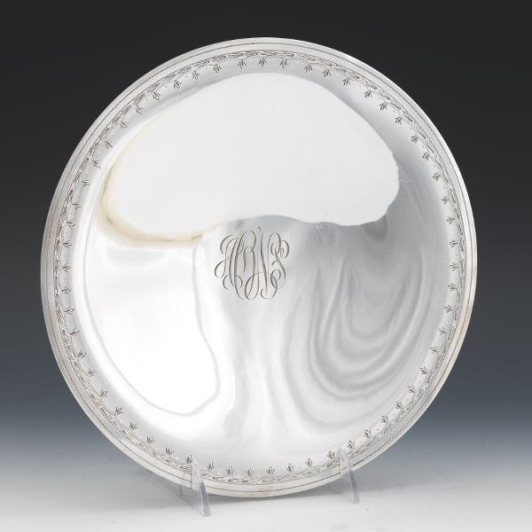 Appraisal: FRANK WHITING COMPANY PRESENTATION PLATTER - Sterling silver shallow platter