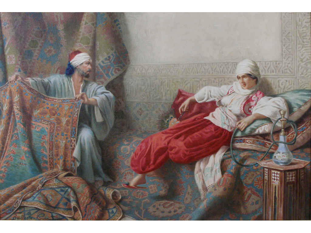 Appraisal: Francesco Ballesio Italian The Carpet Merchant - watercolor and gouache