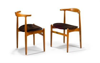 Appraisal: HANS WEGNER danish - Pair of arm chairs Made by