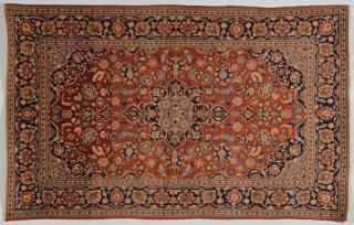 Appraisal: Persian Kashan area rug early th c Persian Kashan area