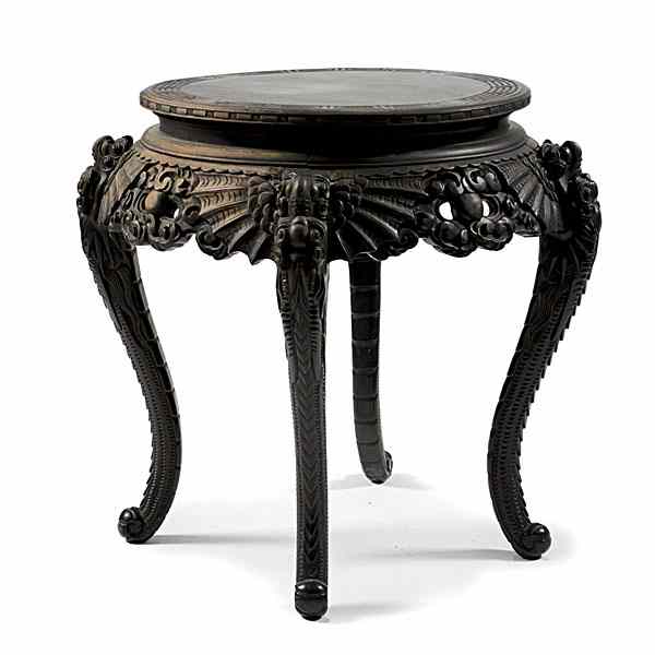 Appraisal: Chinese Dragonfly Table Chinese late th century A carved and