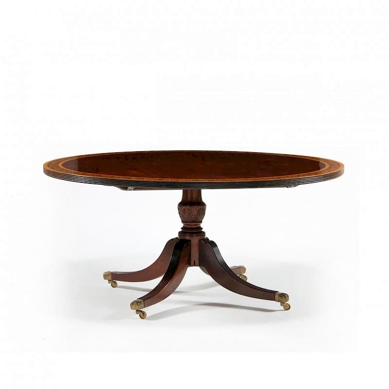 Appraisal: Georgian Style Contemporary Inlaid Circular Dining Table late th century