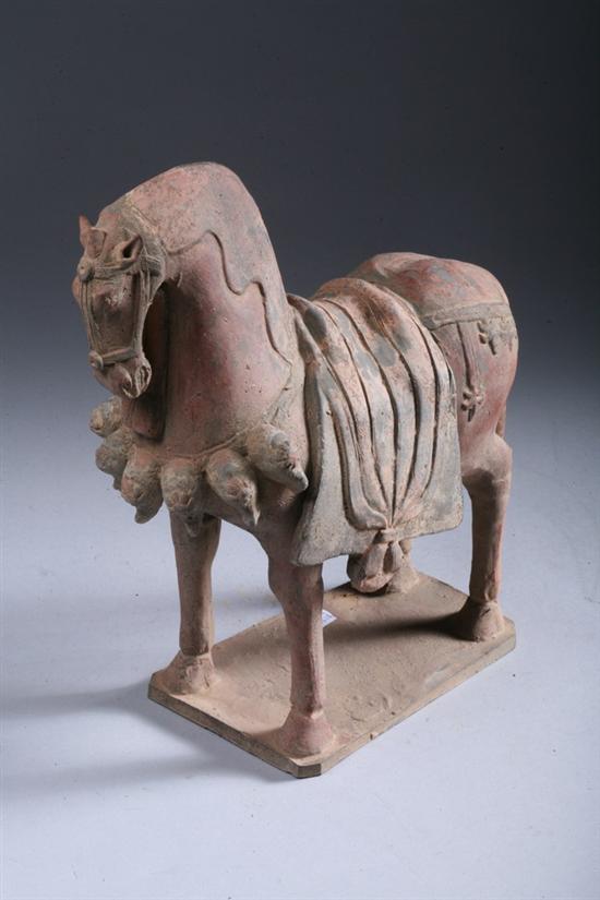 Appraisal: CHINESE POTTERY FIGURE OF HORSE - in high PROVENANCE Private