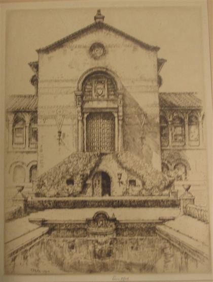 Appraisal: ERNEST DAVID ROTH american - group of six architectural etchings