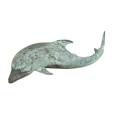 Appraisal: BRONZE DOLPHIN FORM FOUNTAIN Outdoor patina with base th c