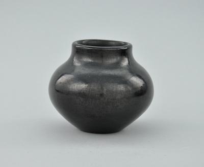 Appraisal: A San Ildefonso Pueblo Blackware Pot by Santana Adam The