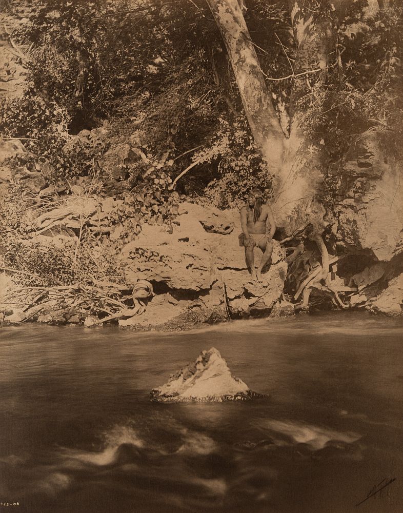 Appraisal: Edward Curtis By the Sycamore - Apache Variant Edward S