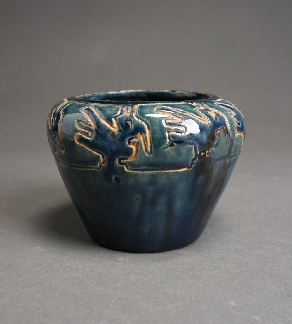 Appraisal: Attributed to Newcomb Pottery Glazed Pottery Vase H in cm