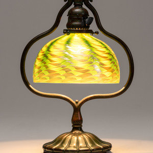 Appraisal: Tiffany Studios American Early th Century Desk Lamp favrile glass