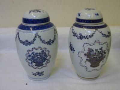 Appraisal: A PAIR OF SAMSON PORCELAIN CHINESE VASES of ovoid form