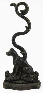 Appraisal: Unusual Old Cast Iron Dog Vine Doorstop ht inches