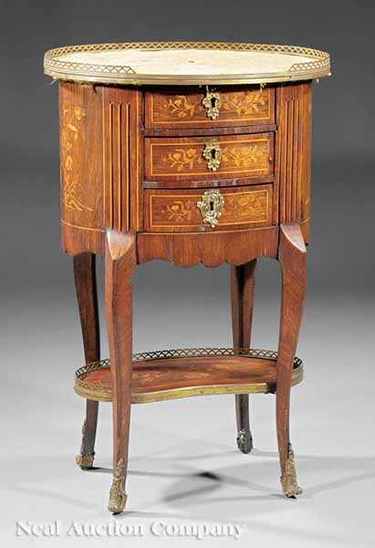 Appraisal: An Antique Louis XVI-Style Gilt Bronze-Mounted Marquetry Commode early th