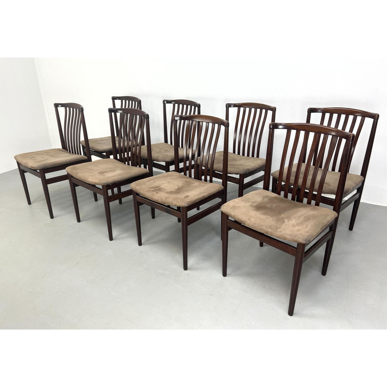 Appraisal: Set Rosewood VANDRUP STOLEFABRIK Dining Chairs Danish Modern Slat Back