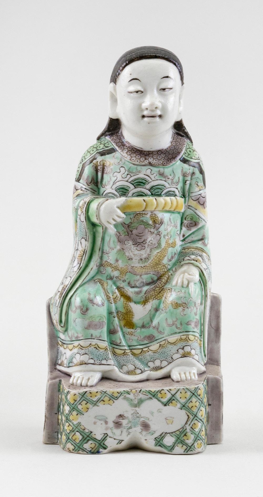 Appraisal: CHINESE FAMILLE VERTE PORCELAIN FIGURE LATE TH CENTURY HEIGHT CHINESE