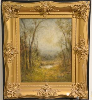 Appraisal: Thomas Bartholomew Griffin - Wooded Landscape oil on canvas signed