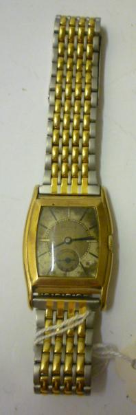 Appraisal: A GENTLEMAN'S K GOLD ROLEX PRIMA WRISTWATCH the silvered dial