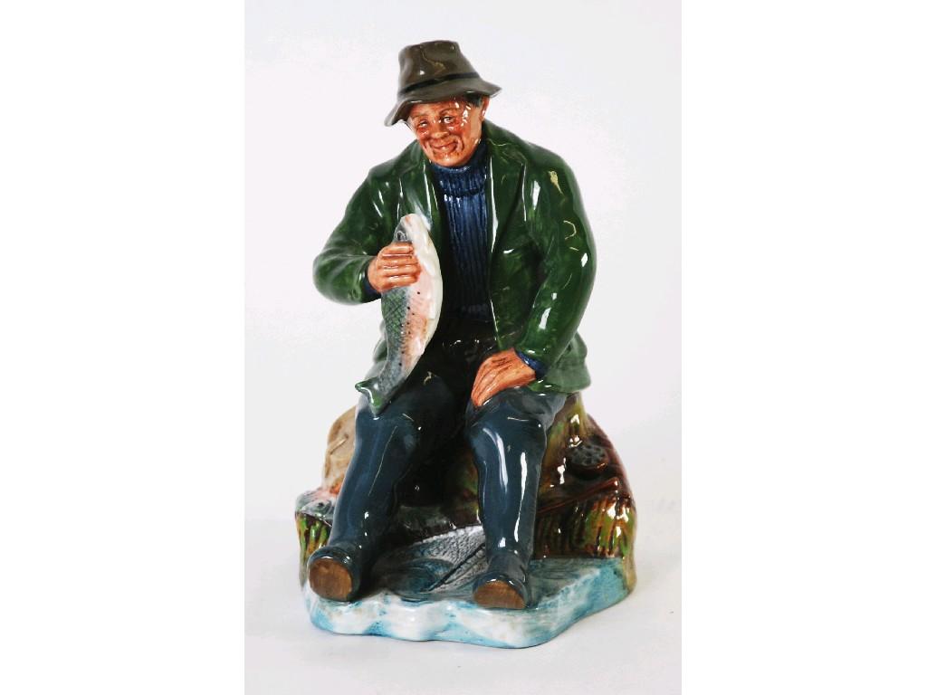 Appraisal: ROYAL DOULTON CHINA FIGURE 'A GOOD CATCH' HN cm high