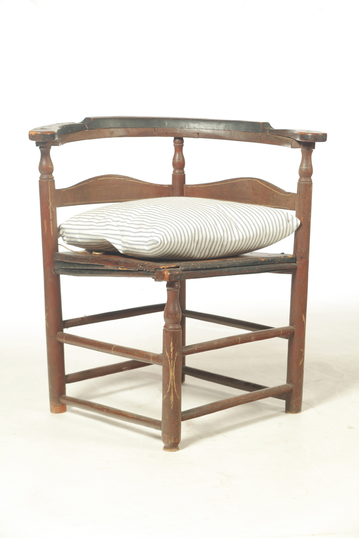 Appraisal: CORNER OR ROUNDABOUT CHAIR New England late th century mixed