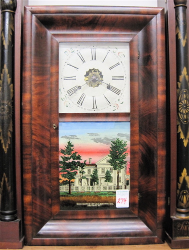 Appraisal: MAHOGANY OGEE SHELF CLOCK E N Welch Forestville Conn c