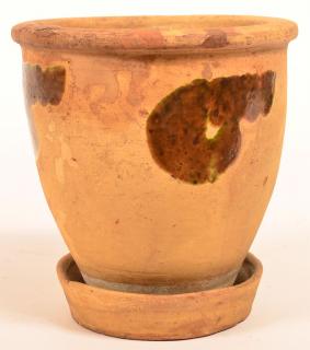 Appraisal: Solomon Bell th Century Redware Flower Pot Circa - Stamped