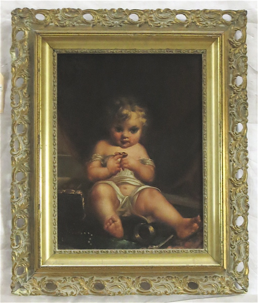 Appraisal: FRAMED OIL ON CANVAS BY EDUARDO TOJETTI of a seated