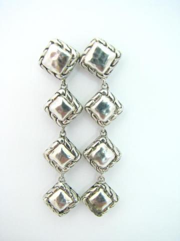 Appraisal: A pair of John Hardy sterling silver dangle earrings long