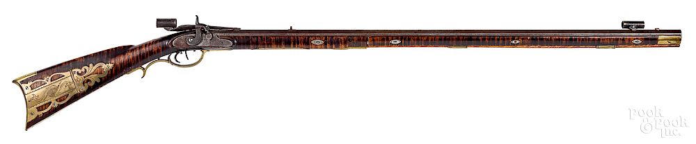 Appraisal: Pennsylvania full stock percussion long rifle Exclusive on Bidsquare Possibly