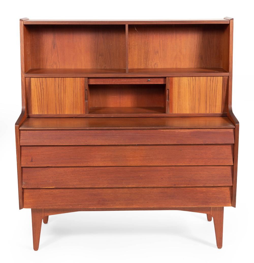 Appraisal: HJERM MOBELFABRIK MID-CENTURY MODERN TEAK SECRETARY DESK DENMARK S HEIGHT